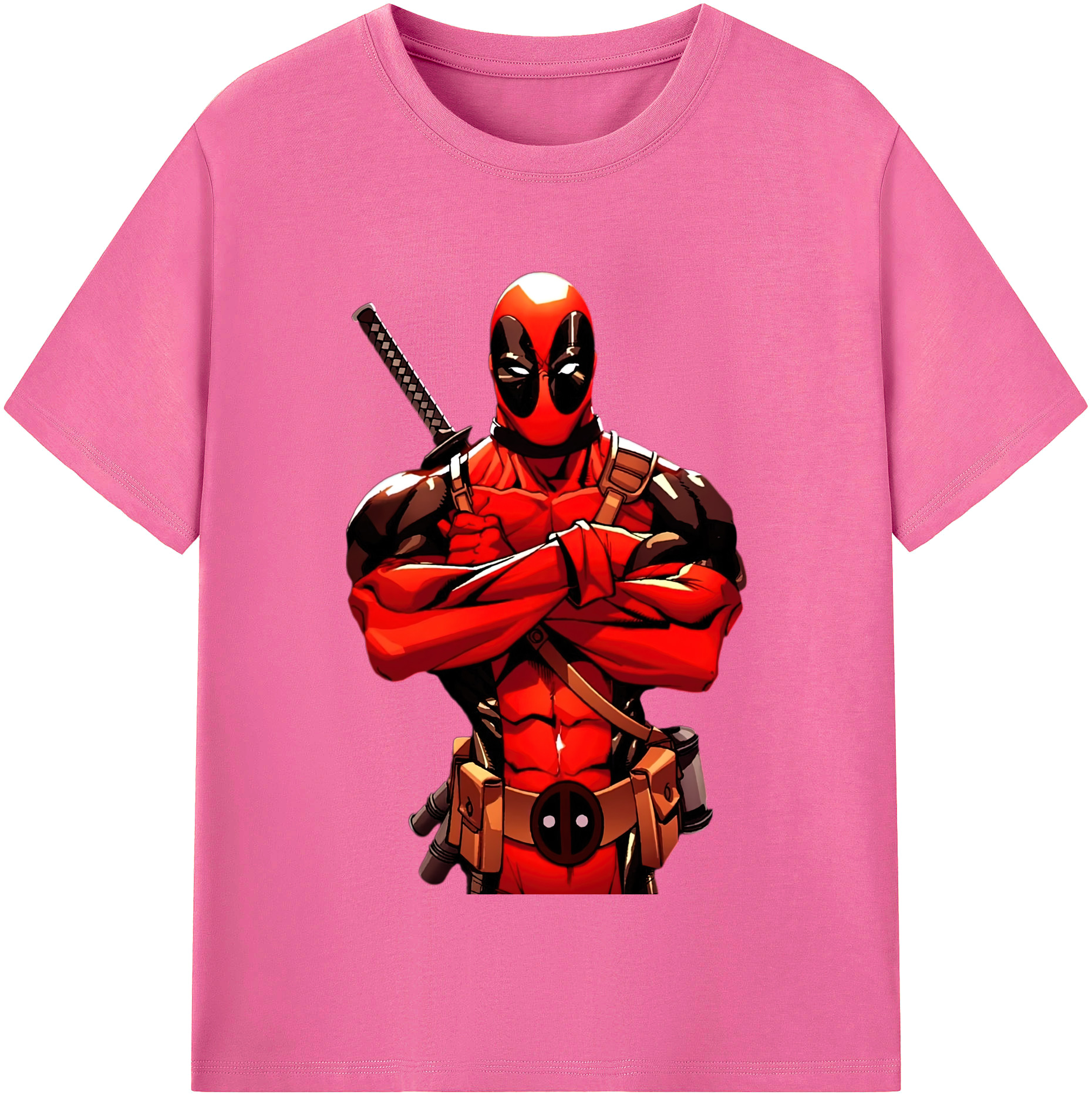 （画像用） Deadpool デッドプール レディースカジュアルプリントTシャツ（綿100％）
